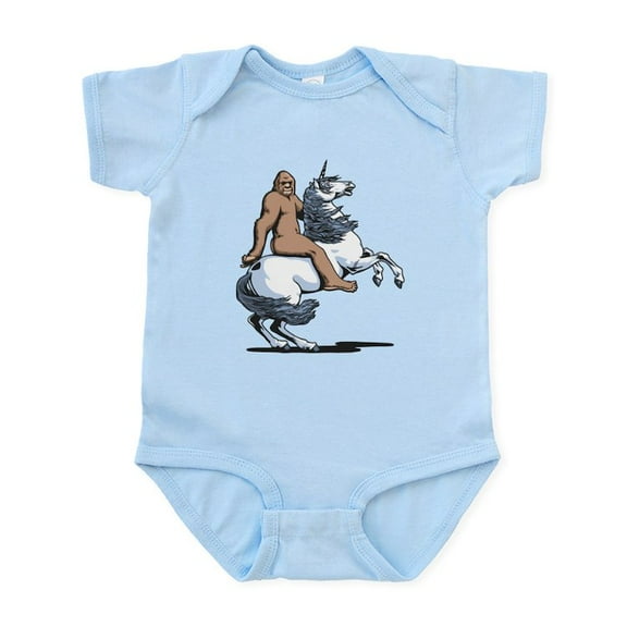 CafePress - Bigfoot Riding A Unicorn Infant Bodysuit - Baby Light Bodysuit, Size Newborn - 24 Months