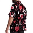 thumbnail image 3 of Valentine's Day Love Men's Short Sleeve Beach Shirts, Hawaiian Printed Button Down Summer Casual Unisex Men's Shirts, 3 of 6