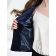 thumbnail image 5 of INSPIRE CHIC Chaqueta De Traje De Oficina De Negocios Con Solapa Y 1 Botón De Terciopelo Para Mujer azul marino XS, 5 of 5