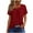 Red, variant on Black XXL WIZUTIZ Womens Blouse up to 65% Off Plain Basic Fluffy Loose Fit Shirts Solid Work Out Crew Neck Tops Lightweight Ladies Tshirt Pure Colour Cotton Blend Tee Oversize Short Sleeve T-shirt Bl