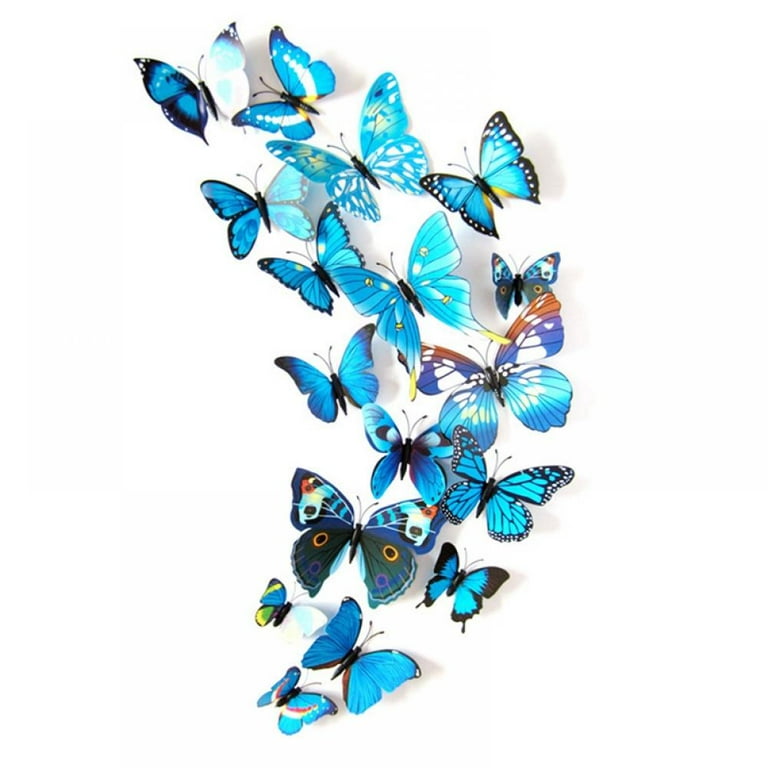 12PCS Butterfly Wall Decor for Wall-3D Butterflies Wall Stickers Removable  Mural Decals Home Decoration Kids Room Girls Bedroom Decor 