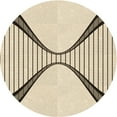 thumbnail image 1 of Ahgly Company Tapis d'Intérieur Rond Lavable en Machine Beige Blé Transitionnel, 6 Pieds Rond, 1 of 7
