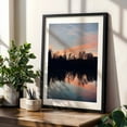 thumbnail image 4 of French lake - France Photography Sunset Lake Silhouette Nature Water Scenic Black Framed Wall Art Print 12 x 18 inches, 4 of 8