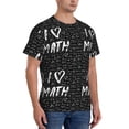 thumbnail image 2 of Bixox Men's I love Math Printed Short Sleeve Skinny Athletic T-Shirt, 2 of 6