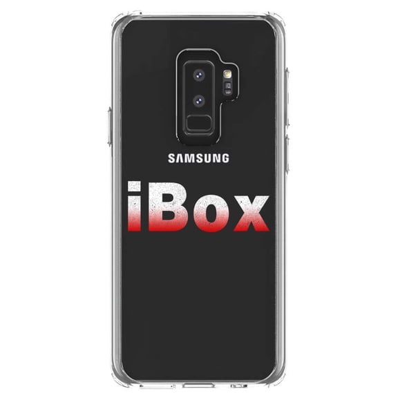 DistinctInk Clear Shockproof Hybrid Case for Samsung Galaxy S9+ PLUS (6.2" Screen) - TPU Bumper Acrylic Back Tempered Glass Screen Protector - iBox Boxing