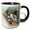 Black/White, variant on 3drose, a Bees Nest up Close with Three Working Bees on It, 15oz Mug