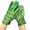 Green, variant on Unisex Wrist Length Full Finger Sequin Solid Color 80s Sparkling Glitter Party Short Gloves