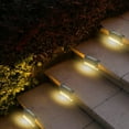 thumbnail image 5 of Snmubt Solar Lights Outdoor 4 Pack Outdoor Lights For Patio Brown Solar Step Lights Led Water Proof Lighting For Outdoor Stair Patio Yard Fence (Black), 5 of 6
