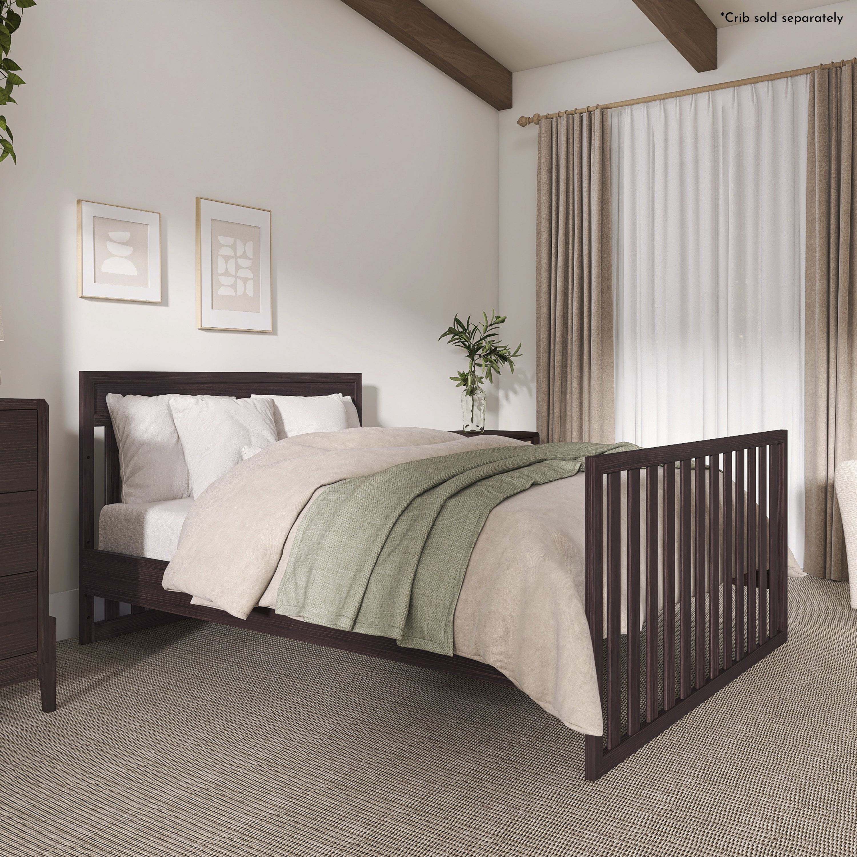 Evolur Atlas Bed Rails, Roasted Chestnut