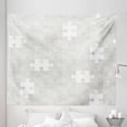 thumbnail image 1 of Grey Tapestry, Abstract Puzzle Patterns in Simple Background Shabby Mosaic Ornament Idea, Fabric Wall Hanging Decor for Bedroom Living Room Dorm, 5 Sizes, Grey, by Ambesonne, 1 of 1