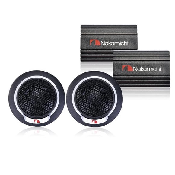 Nakamichi SPT13 Tweeters à Composants KSV de 13 mm avec Crossover Externe&44; Noir