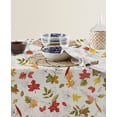 thumbnail image 4 of Thanksgiving Tablecloth Fall Maple Leaves Polyester Table Cover Watercolor Fall Pumpkins Berry Table Cloth Farm Harvest Autumn Falling Leaves Table Cover for Autumn Harvest (Rectangle, 60"×102"), 4 of 5
