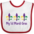 thumbnail image 3 of Inktastic My 1st Mardi Gras Fleur De Lis Boys or Girls Baby Bib, 3 of 4