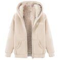 thumbnail image 2 of Wancir Men's Sherpa Hoodie Jacket Fleece Lined Zip Up Warm Hoodies Sweatshirt Winter Zipper Sweater Hooded Coat, 2 of 4