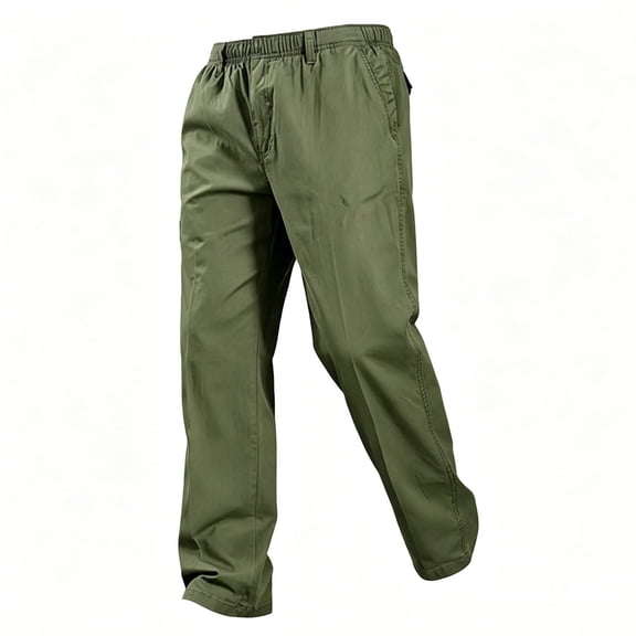 Szhihuiw Athletic Pants for Men Plus Size Fashion Straight Fit Casual High Waisted Trousers with Pockets