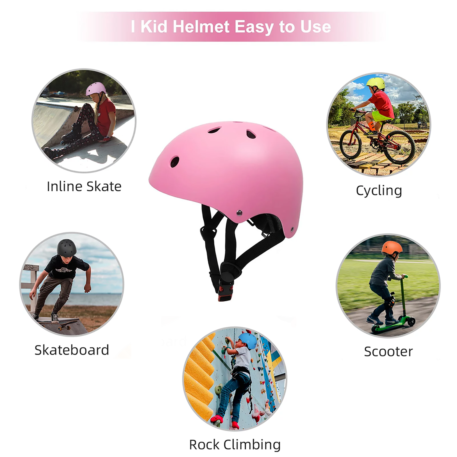 Yuphony Multi-Sport Kids Bike Helmet Ages 5+ photo 6