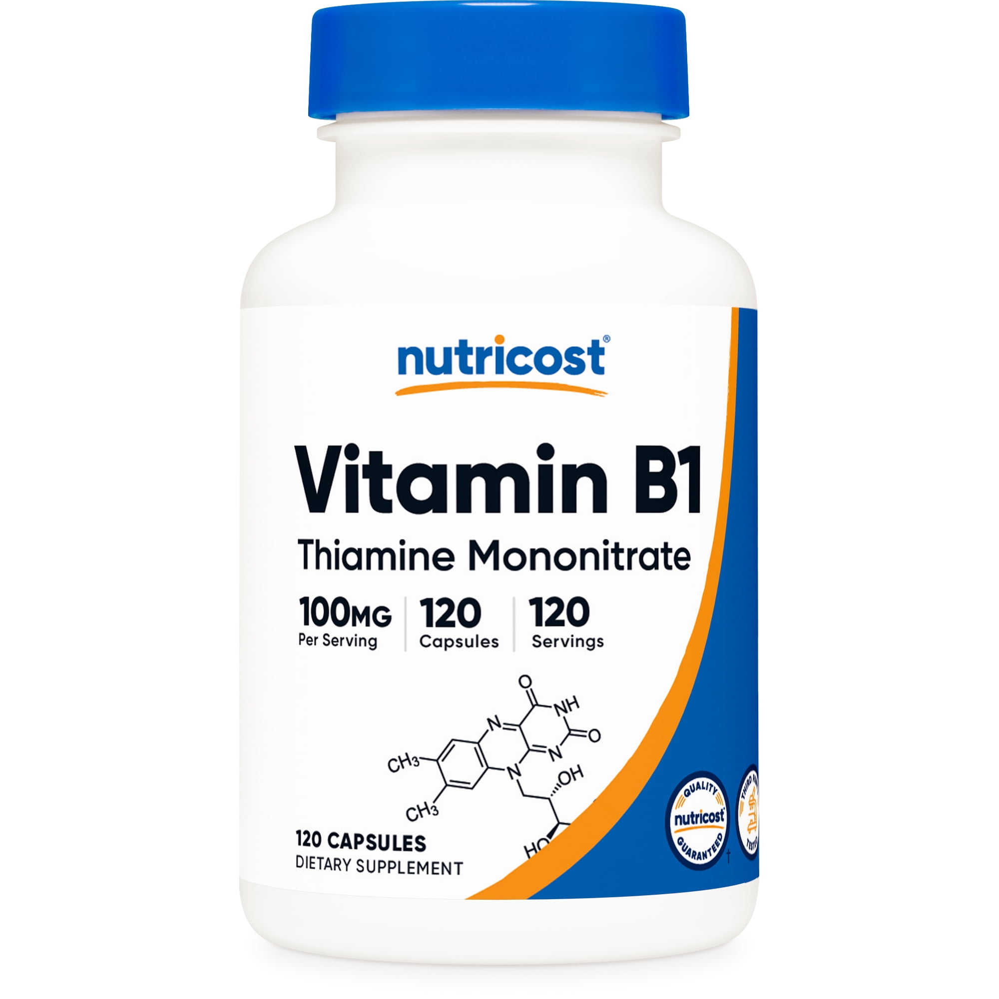 Nutricost Vitamin B1 (Thiamine) 100mg, 120 Capsules - Gluten Free and Non-GMO