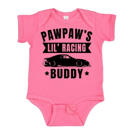 

Inktastic Pawpaw s Lil Racing Buddy with Car Silhouette Gift Baby Boy or Baby Girl Bodysuit