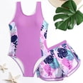 thumbnail image 4 of RTKFRFLM Girls 2-Piece Swimsuit Boyleg Swim Shorts Tankini Set Sleeveless Two Piece Beach Bathing Suit for Kids, 4 of 4