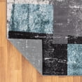 thumbnail image 7 of World Rug Gallery Contemporary Abstract Boxes Area Rug 2' x 7' - Blue - Runner, 7 of 7