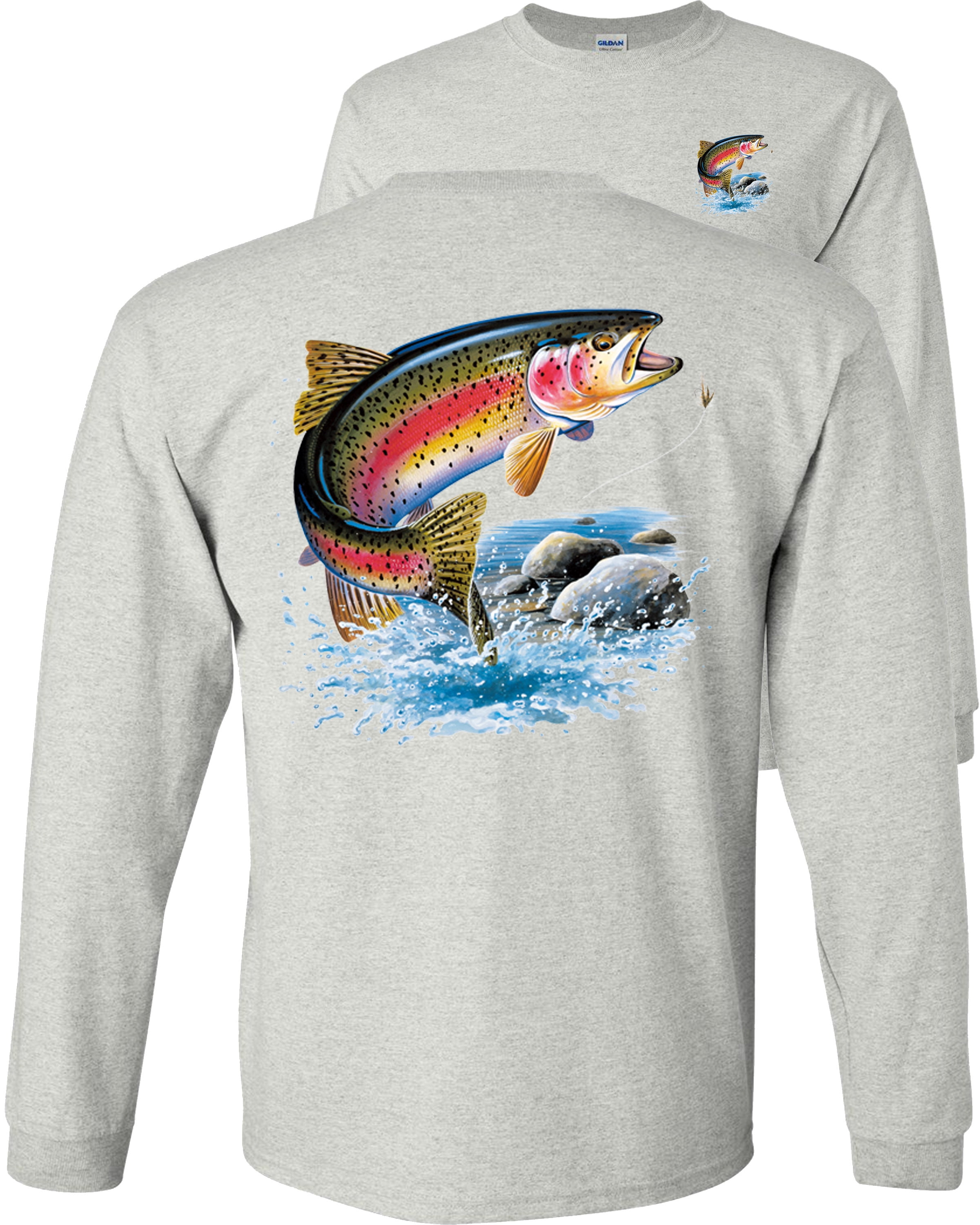 Fair Game Rainbow Trout Long Sleeve TShirt Going for Lure Fishing