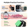 thumbnail image 4 of FITORA Bluetooth 5.4 Smartwatch with 1.83" Large Display for Android iPhone, Answer/Make Call/Message/ Music Playback, 100+ Sports Modes, Activity Fitness Tracker, Men Women Perfect Gift,Pink, 4 of 9