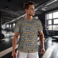 thumbnail image 3 of Wukai Modern Excavator Print Men's Short-Sleeved Mesh T-Shirt,Quick-Dry Short Sleeve Workout T-Shirt-XX-Large, 3 of 8