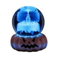 thumbnail image 2 of Crystal Ball with Pumpkin Stand, Halloween Witch Skeleton Ghost Glass Ball Decor Night Light for Office Home Decor Halloween Gifts, 2 of 5