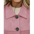 thumbnail image 6 of PRETTYGARDEN Women's Faux Suede Cropped Jacket Casual Fall Fashion Button Down Winter Coats Outerwear Trendy Clothes, 6 of 9