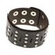 thumbnail image 1 of Brazalete ancho de cuero con tachuelas y remaches estilo punk retro gótico rock Negro, 1 of 9