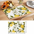thumbnail image 6 of Retro Yellow Placemats Set of 2, White Floral Green Leaves Farmhouse Non-Slip Place Mats Washable Table Mats for Kitchen Dining Table Decorations Indoor/Outdoor, 6 of 9