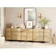 thumbnail image 2 of Modern Wooden Dresser, 18 Drawers Large Capacity Chest of Drawers with T-Shaped Wood Legs, Home Storage Organizer for Bedroom Hallway Living Room,Oak, 2 of 6