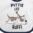 thumbnail image 4 of Inktastic Pittie Life is Ruff Spotted Pit Bull Boys or Girls Baby Bib, 4 of 4