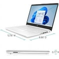 thumbnail image 2 of HP Laptop, 14" Ultral Light Laptop for Students and Business, Intel Celeron Quad-Core N4120, 16GB RAM, 64GB eMMC, 256GB Micro SD, Wi-Fi, Bluetooth, Windows 11 Home in S Mode, White, 2 of 8