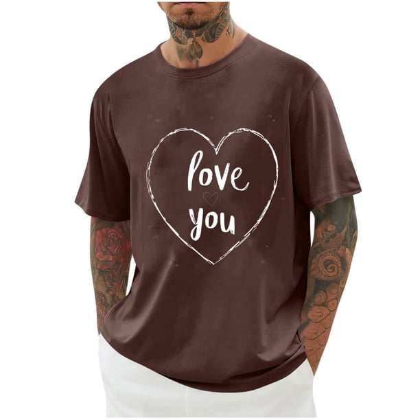 Camisas de Manga Larga para Hombres Imprimir Casual Cuello Redondo Blusa de Manga Corta, Camisas de Lino para Hombres