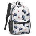 thumbnail image 2 of Police and Light White Pattern 17" School Backpacks for Teens,Waterproof Oxford Fabric,S-Shape Padded Straps for School,Travel,Hiking,Camping, 2 of 6