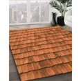 thumbnail image 3 of Ahgly Company Machine Washable Indoor Square Transitional Neon Orange Area Rugs, 7' Square, 3 of 7