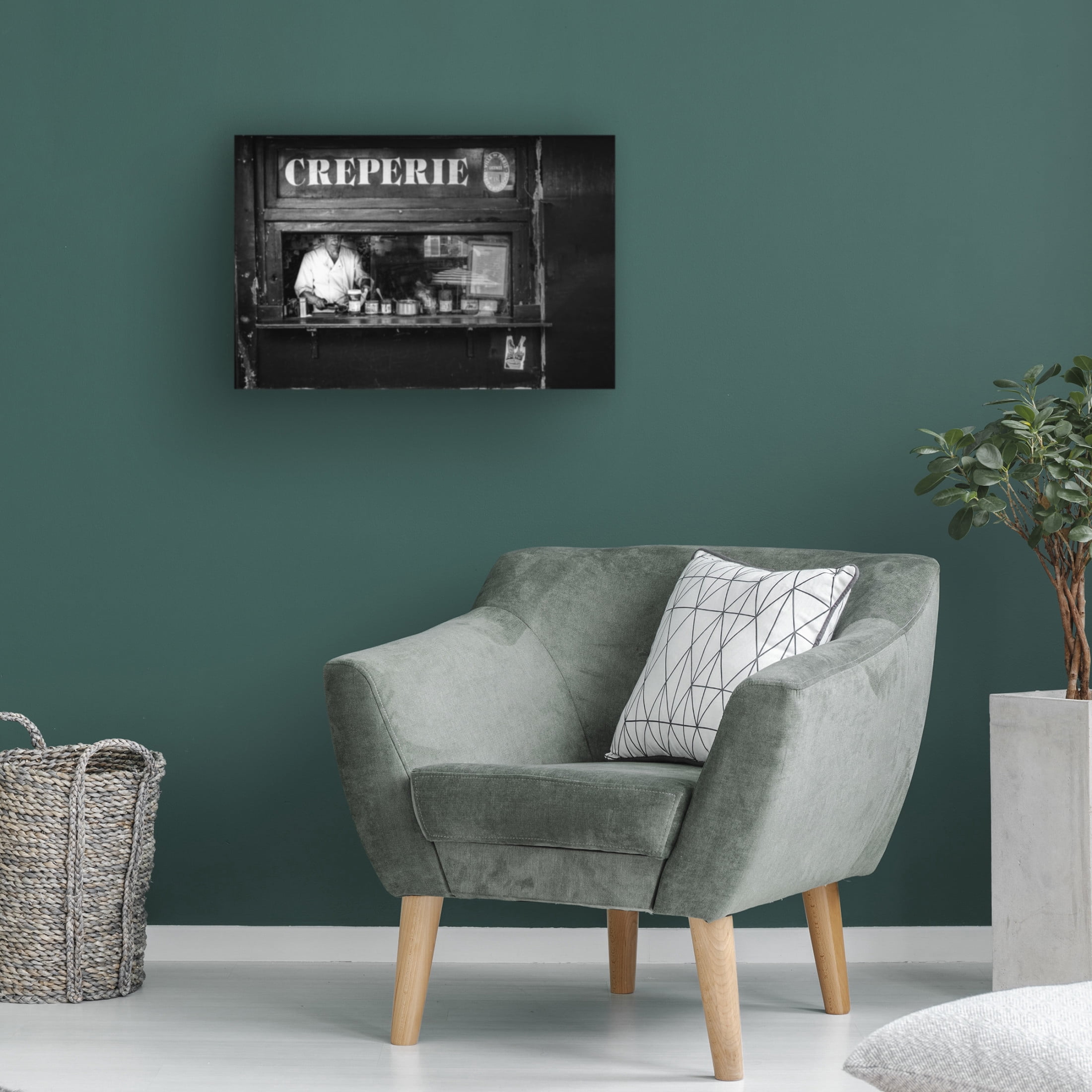 Canvas Wall Art - Adam Dauria 'Creperie Montmartre' Wall Art for Living Room, Bedroom, or Office D?cor by Trademark Fine Art - 24 x 16 Inches