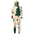 thumbnail image 2 of Odeerbi Christmas Onesie Pajamas for Family Holiday Sleep Jumpsuit Long Sleeve Family Christmas Pajamas Matching Sets Dad Printed Loungewear Jumpsuit Sleepwear Xmas PJs Set Red, 2 of 7