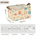 thumbnail image 7 of Yayeee Foldable Storage Basket for Shelves with Handles Waterproof Cloth Bins, Beach Pattern, 7 of 7