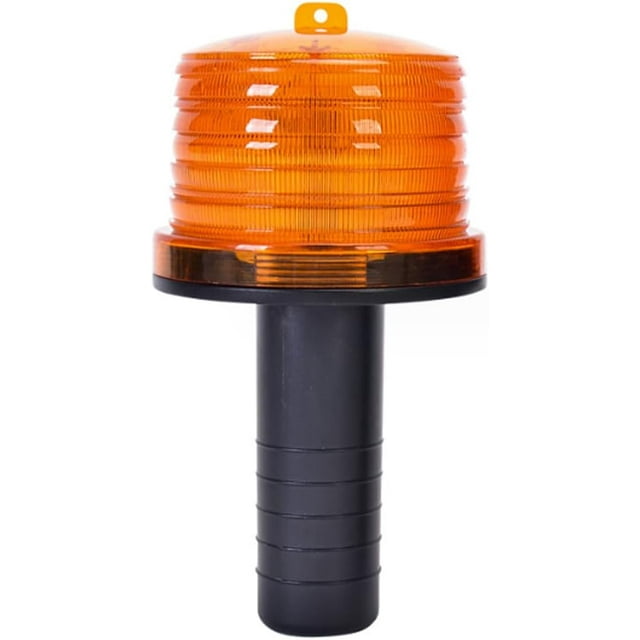 HUGFEGWE Solar Warning Light, Waterproof LED Warning Lamp Super Bright Solar Safety Light with Switch for Construction, Traffic, Factory, Crane Tower, Dock, Marine (Yellow) CJB91-28345