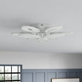 thumbnail image 3 of Aiwen LED Chandelier Modern White Acrylic Ceiling Lamp Flower Design Flush Mount Lighting For Living Room Dining Room Bedroom Foyer, 3 of 11