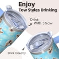 thumbnail image 4 of 20OZ Dog Pattern Birthday Tumbler with Handle Stainless Steel Double Wall Cup Unique Birthday Christmas Gifts for Dog Lovers Women Men Maintains Hot and Cold Drink Temperatures, 4 of 6