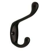 Brainerd Heavy Coat and Hat Hook, Flat Black