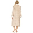 thumbnail image 3 of ISOTONER Ladies Zip Up Plush Robe Oatmeal Large, 3 of 8