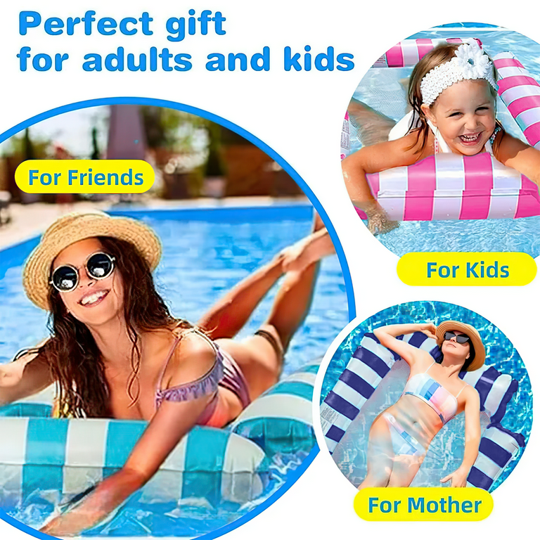 Inflatable Pool Floats Adult Swim Tubes Rings With Lights, Solar Light Up 42" Huge