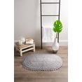 thumbnail image 6 of Contemporary Home Living 21" x 34" Gray Large Oval Home and Bathroom Essentials Crochet Bath Mat, 6 of 6