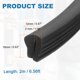 thumbnail image 2 of Protector de borde de goma Uxcell, 1/16"(2mm) x 6.6Ft de longitud, junta en forma de U EPDM para protector de vidrio espejo de 0.5-2mm, negro (12x16mm), 2 of 7