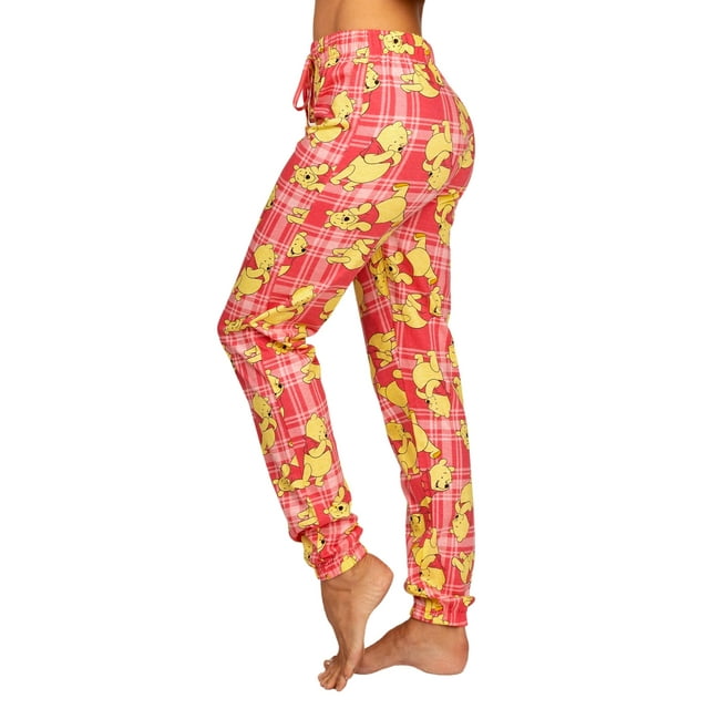 Disney Pantalon de Pyjama Doux pour Femmes, Bas de Détente, Mickey, Minnie, Winnie l'Ourson, Stitch