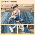 thumbnail image 5 of FairOnly Neutral Geometric Bohemian Area Rugs 5'x7' Washable Ultra-Thin Blue Rug for Dining Room Stain-Resistant Carpet for Family Room, 5 of 7